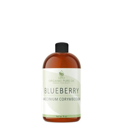 OPO Blueberry Seed Oil - Pure, Refined, Cold Pressed, Unscented, Deodorized, Filtered, Non-GMO Berry Carrier Oil for Skin, Hair, Nail, Body, Face Care - 8 oz - Hydrating, Moisturizing