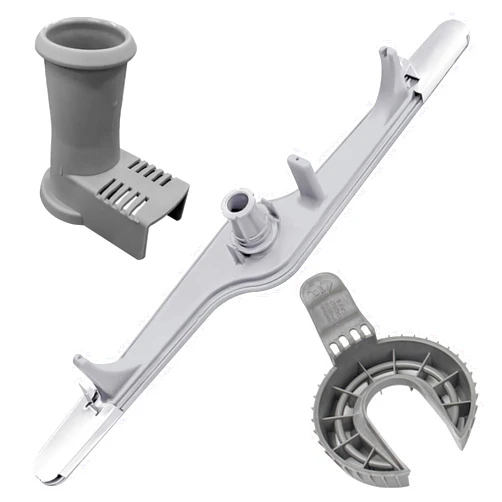BigHead 154568002 Dishwasher Lower Spray Arm Assembly with 5304518968 Support & 5304506518 Trap Drain Filter Replacement for Frigidaire Electrolux Kenmore Dishwasher 1545680 5304517203 154568001 154414101