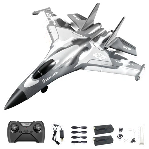 Leopmase F22 RC Airplane 3 Channel Remote Control Airplane Fighter Toy, RC Stealth Plane Ready to Fly,Stunt Flying Upside Down,Two Batteries,Toy for Beginners Adult with Xpilot Stabilization System