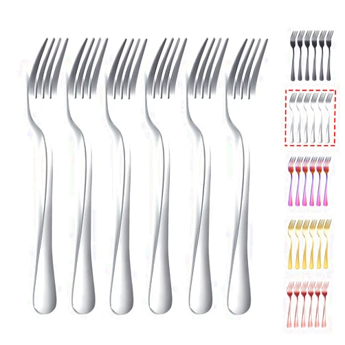 Kyraton Dinner Fork 6 Pieces, Stainless Steel 8.17 Inch Forks Silverware, Table Forks Set of 6