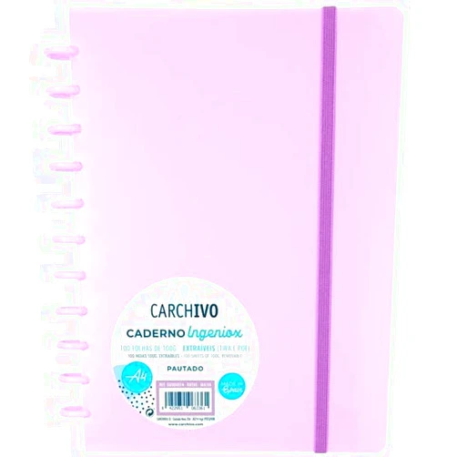 Carchivo ingeniox A4 notebook 100 sheets ruled mauve
