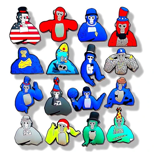 SANTANPR 16PCS Gorilla Game Shoe Charms, Shoe Decoration Party Gifts For Boys Girls Kids, Women.