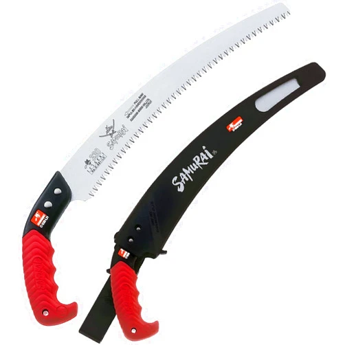 Samurai Kanzawa Samurai Ichigeki Pruning Saw 330mm C-330-LH with Ergo Grip (Orange) w/sheath Made in Japan