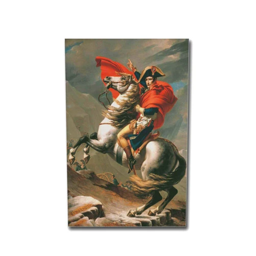 MEIXI MOBILE Canvas Wall Art Prints Napoleon Poster Print Napoleon Crossing The Alps Equestrian Vintage Painting Famous Artist Reproduction Wall Art Kitchen Home Dining Room Decoration 20x30inch-without Frame