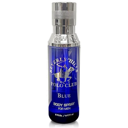 Beverly Hills Polo Club Body Spray for Men - BHPC Blue - Notes of Lavender & Sandalwood - Fresh, Oceanic, Long Lasting Cologne Scents - Ideal Gift for Him, 6oz