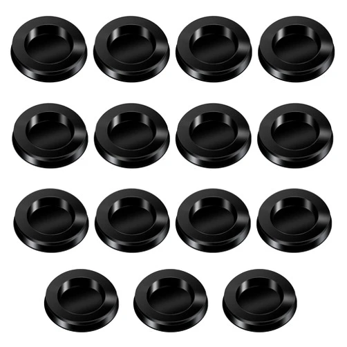 Psyqtsuary 15 PCS Piggy Bank Plug, Piggy Bank Stopper Rubber Saving Box Plug Round Piggy Bank Stopper Cover Black Rubber Money Saving Box Plug Multi Purpose Round Piggy Bank Plug for Coin Bank Saving Box, Black