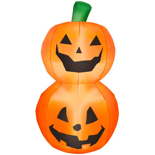 Gemmy Retail Pumpkin Duo Stack Halloween Airblown Inflatable - 3.5