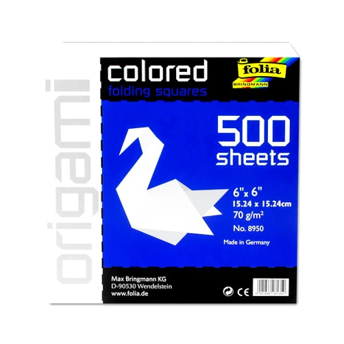 Speedball Art Products Company 8950 Folia 500 Sheet Origami Paper Bulk Pack, White, 6