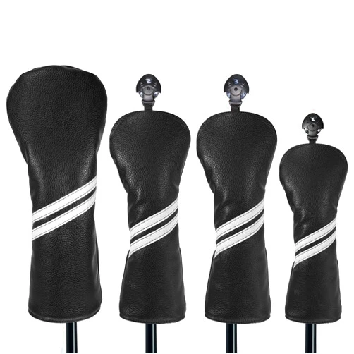 Frimon Golf Club Head Covers - 4pcs or 1pc Golf Accessories Club Covers Set for Woods and Driver Fairway Hybrids with Interchangeable Tags
