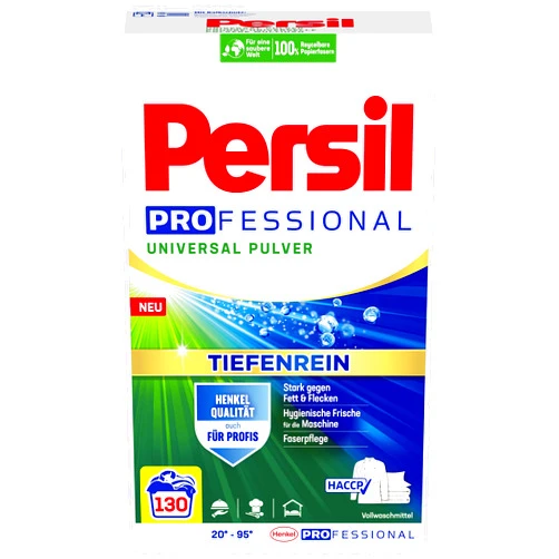 Persil Profressional Universal Detergent Powder (130 Loads | 17.2 lbs | 7.8 kg) - All-in-one Solution For Deep Clean Laundry And Freshness For The Machine