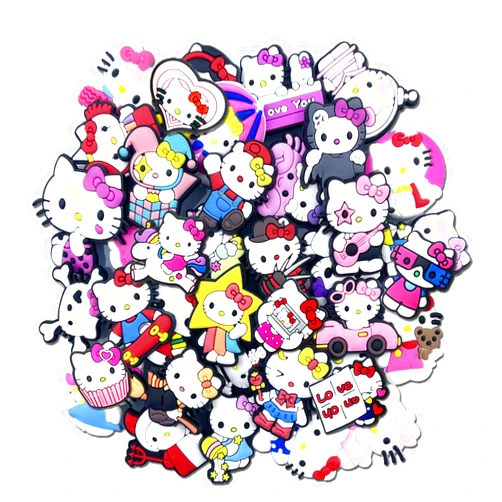 Cutest-LittleBell 35,50Pcs Shoe Charms for Girls Kids Women Kawaii Shoe Charms for Party Gifts,Pink Cute Wristband Bracelets Sandals Decorations Charms