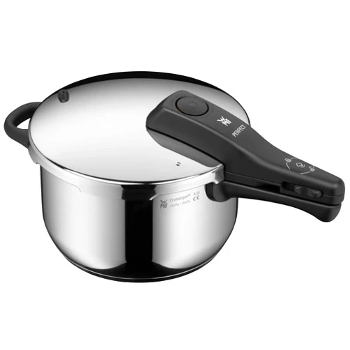 WMF Perfect Pressure Cooker Induction 4.5 L, Pressure Cooker, Large Cooking Signal, 2 Cooking Levels, Removable Lid Handle, Cromargan Stainless Steel