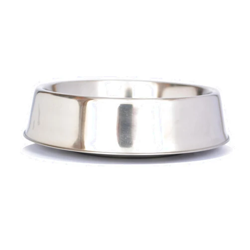 ICONIC PET 32 oz/ 4 Cup Stainless Steel Non Skid Pet Food/Water Bowl - Noise Free Ant Resistant Dog/Cat Feeding Bowl with Unique Design & Rubber Base Makes It an Elegant Ant Proof Dish