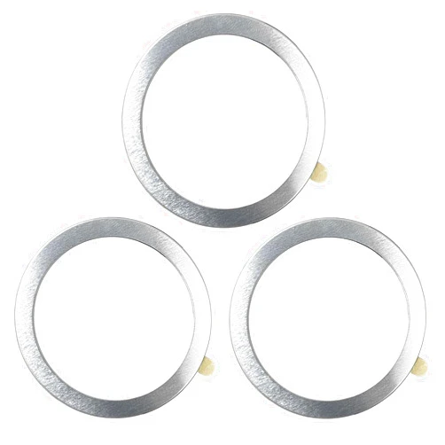 TENOC Universal Metal Ring Sticker Compatible with Magsafe/Magnetic Charger for iPhone/Samsung/Android All Cellphones, Magnetic Mount/Phone Holder Conversion Accessories, 3Pcs, Silver