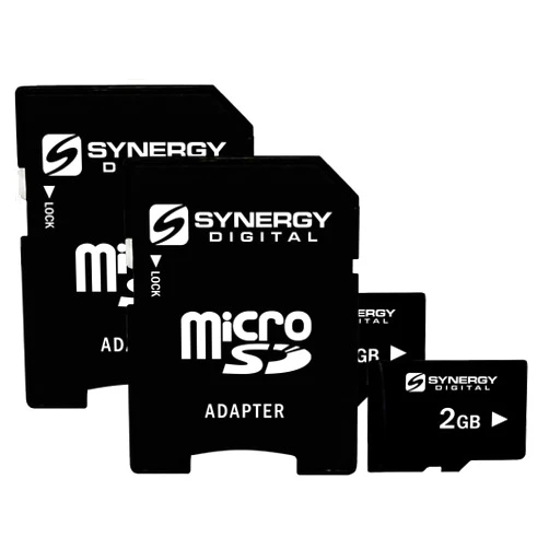 Synergy Digital 2GB Micro SD Secure Digital Memory Cards, Compatible with ZTE Concord Cell Phone - Pack of 2