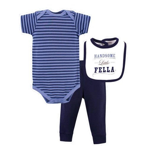 Little Treasure Unisex Baby Bodysuit, Pant and Bib