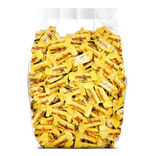 Yummy Chew TobleroneMilk Chocolate Bars - Bulk TobleroneTiny Swiss Chocolate Candy Bars - Individually Wrapped Chocolate with Honey & Almond Nougat - Bulk Candy Bag (Pack of 75)