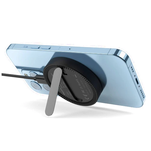 CIYOYO Magnetic Wireless Charger - Charging Pad with Kickstand for iPhone 15/14/13/13 Mini/13 Pro/13 Pro Max/iPhone 12/12 Mini/12 Pro Max (Includes 18W Adapter)