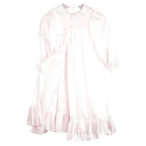 Laura Dare Little Girls Long Sleeve Traditional Peignoir Set, (2T-6X)