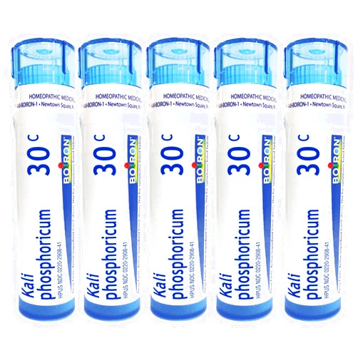 Boiron Homeopathic Medicine Kali Phosphoricum, 30C Pellets, 80-Count Tubes (Pack of 5)
