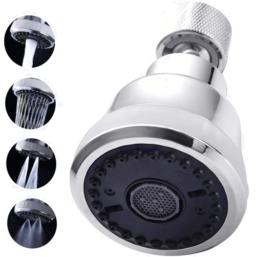 JRJUBB 4 Spray Modes Faucet Aerator,360 Degree Faucet Sprayer Attachment,Big Angle Kitchen Faucet Aerator,Swivel Faucet Extender,Sink Sprayer Attachment for faucet,55/64 inch Female Thread (Chrome)
