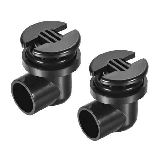 MECCANIXITY PVC Water Pipe Fitting 25mm Elbow Bulkhead Union Connector with Rubber Ring for Tank Drain, Pack of 2