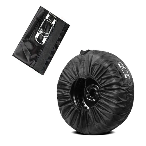 OFBAND Spare Tire Cover with Pocket,Durable Oxford Cloth+Portable Handle Design Water&Dust-Proof Tire Covers for Car Truck SUV RV Trailer Camper Van (Fits for Tire Diameters 19