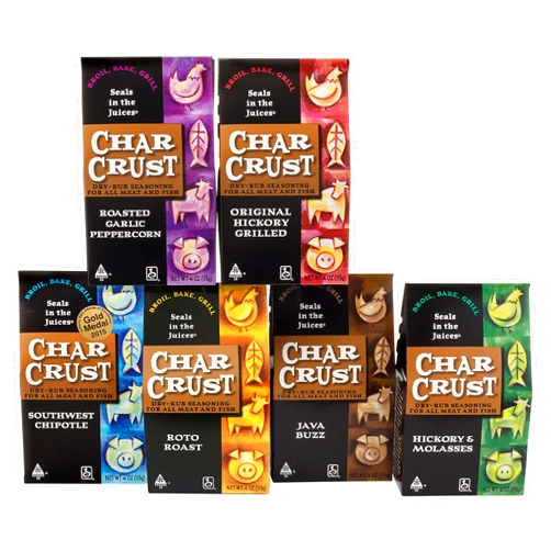 Char Crust Dry-Rub Seasoning, Steak Lovers Assortment Holiday Cooking Pack for Grilling and Entertaining, 6 Count