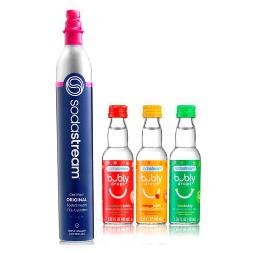 SodaStream Quick Connect CQC 60L Co2 Stock-Up Bundle with Bubly 3-Pack