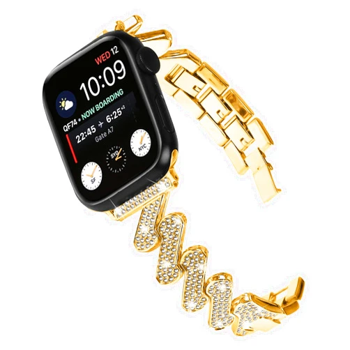 MoreanBelt Moran diamond metal band Compatible with Apple Watch 38mm 40mm 41mm 42mm 44mm 45mm 49mm, Women Jewelry Bling Rhinestone Replacement Slim Strap for iWatch Ultra 2/ Ultra Series 9/8/7/6/5/4/3/2/1/SE