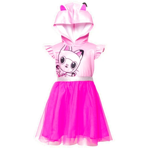 DREAMWORKS GABBY'S DOLLHOUSE Pandy Paws Girls Mesh Cosplay Tulle Dress Toddler to Big Kid