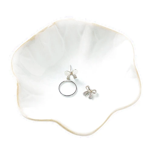 Mecaikru Ring Dish Tray, Jewelry Dish Holder, Key Bowl, Trinket Tray, Earring Holder, Decoration Plate, Gift for Women