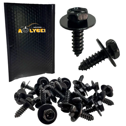 AOLYGEI C15 Front Fender Clips 30 PCS for Toyota - Bumper Cover Fender Flares Mud Flaps Wheel Wells Body Screws Bolts Fit for Lexus Toyota Tacoma Prius Corolla Tundra, Replaces 90159-60498
