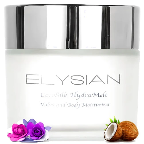 Elysian CocoSilk HydraMelt | Vulva Balm | Natural Vaginal Moisturizer | Vaginal Moisture Cream Oil | Relieves Vaginal Dryness | Menopause Relief | Hyaluronic Acid | Probiotics
