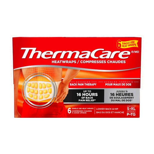 ThermaCare Heatwraps Advance Back Pain Therapy Stretch Fit S-XL, 6 count