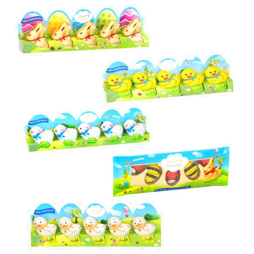 Smiling Sweets Lindt Easter Ultimate Variety Pack - Mini Bunnies, Mini Chicks, Mini Lambs, Bugs and Bees, and Little Chicks - Smiling Sweets - Perfect for Filling Easter Baskets