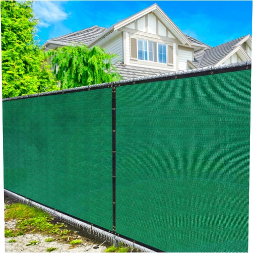 Amgo 6' x 50' Green Fence Privacy Screen, Commercial Standard Heavy Duty Windscreen with Bindings & Grommets, 90% Blockage, Cable Zip Ties Included (We Make Custom Size)