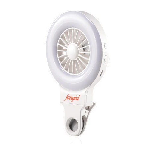 Fangirl: 2-in-1 Clip on Phone Fan and Selfie Ring Light