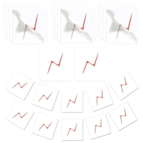HuntFighter Wizard Lightning Bolt Scar Temporary Tattoos,Halloween,Magic Cosplay Birthday Party Supplies Decorations, 24 PCS