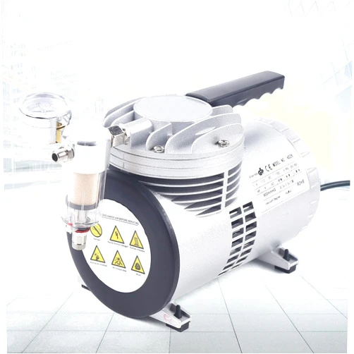 YINZINR Oilless Diaphragm Vacuum Pump, 1/6hp No-Oil Lubrication Pump Electric Single-Stage Vacuum Pump W/Vacuum Gauge, 1450/1700r.p.m, for Food Vacuum Packaging