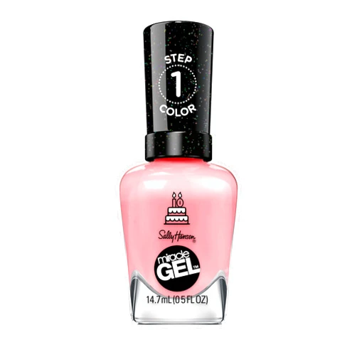 Sally Hansen Miracle Gel™, One Gel of a Party Pink an Outfit, Long Lasting, Gel-Like Formula, No UV Lamp Needed, Pink Nail Polish