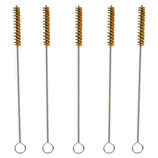 HIGHTBRUSH 3/8'' Diameter Brass Tube Brush 5 Piece Pack