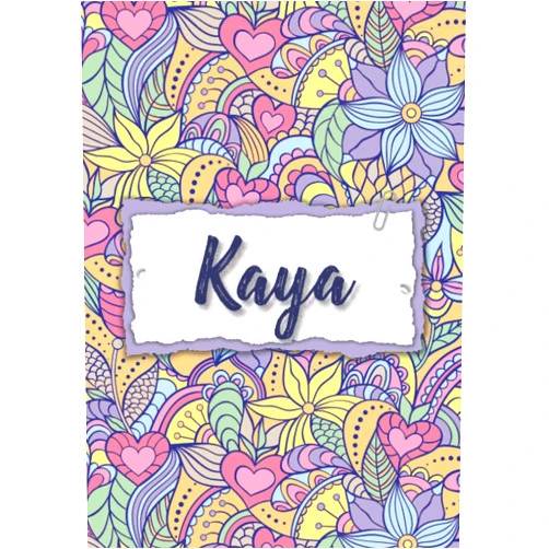 Alba & Hilda De Publishing Kaya: Notizbuch A5 | Personalisierter vorname Kaya | Geburtstagsgeschenk für Frau, Mutter, Schwester, Tochter | Design: Blumen | 120 Seiten liniert, Kleinformat A5 (14,8 x 21 cm) (German Edition)
