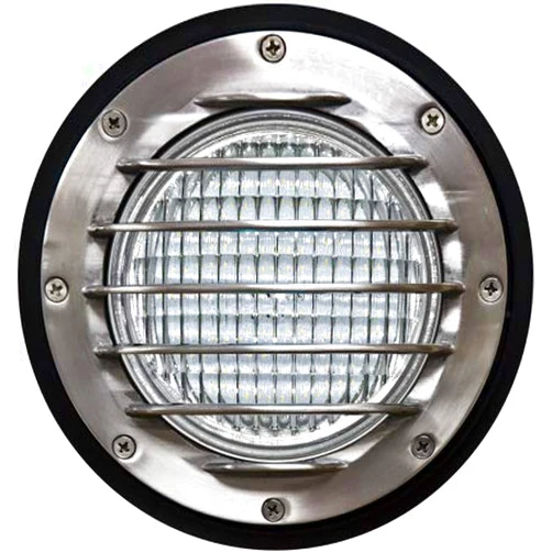 DABMAR LIGHTING LV305-LED9-RGBW-SS Well Light W/Grill W/SLV 9W RGBW LED PAR36 12V, Electro-Plated Stainless Steel