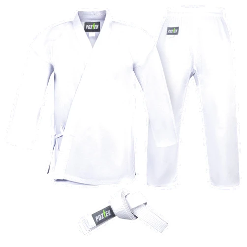 POZTEV Karate Uniform for Kids & Adults Lightweight Student Gi Pants and Jackets for Martial Arts Uniform With Free Belt