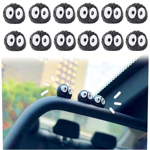 Momerch 40 PCS Soot Sprite Car Rearview Mirror - Cute Anime Automotive Decoration for Auto Rearview Mirror & Dashboard, Fun Accessories Ornament - Also for Office, Table, Bike and Other Places