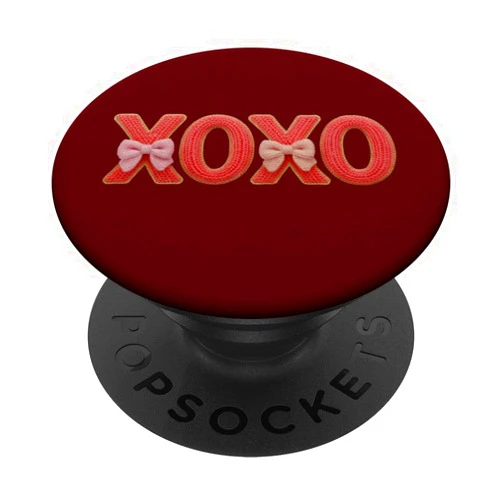 XOXO Girl Women Gossip Hugs Valentine Lover Gossip XOXO Tee Coquette Valentine Bow Hearts Lover Girl PopSockets Adhesive PopGrip