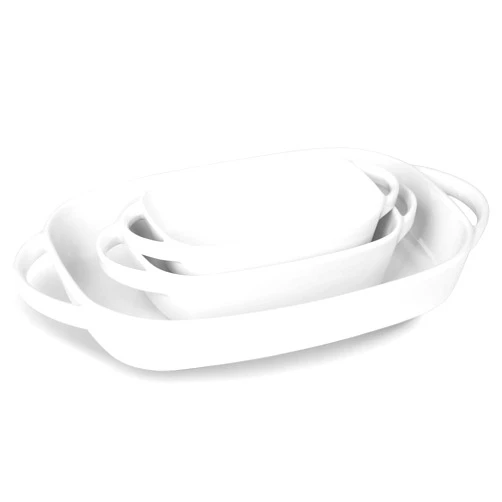 LEETOYI Ceramic 2.6/1.1/0.6 Quart Baking Dish Set of 3, 9.3