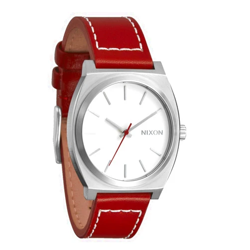 NIXON Time Teller A1373-100m Water Resistant Men's Analog Fashion Watch (37mm Watch Face, 20mm-18mm Leather Band)