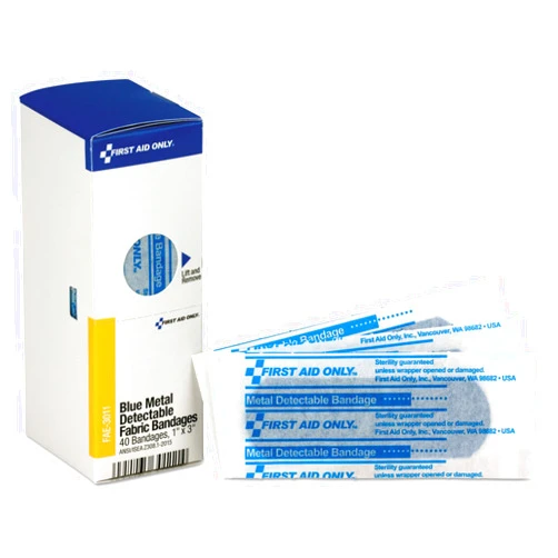 First Aid Only SmartCompliance Refill 5 Knuckle & 5 Fingertip Fabric Bandages, 10 Per Box